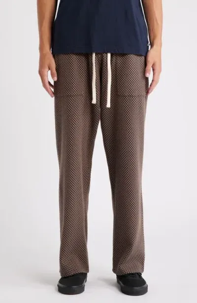 Krost Chevron Jacquard Drawstring Pants In Sepia