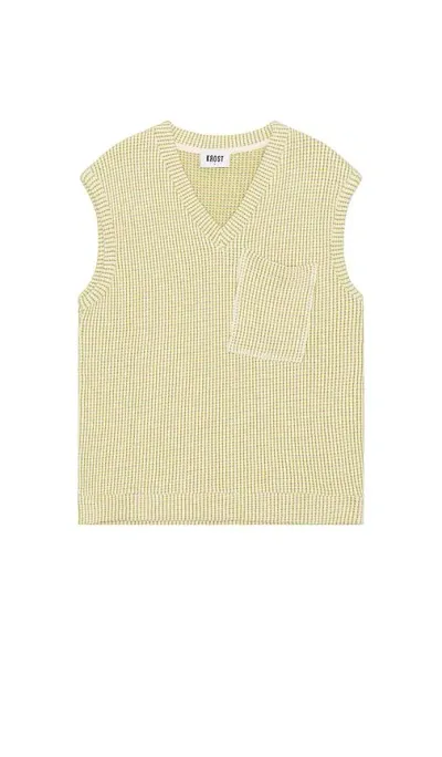 Krost Multi Sweater Vest In Cream