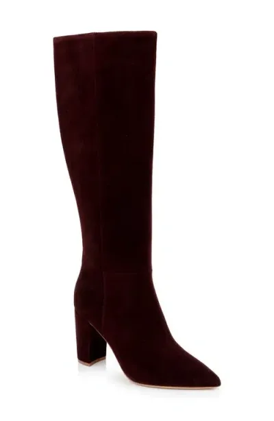 L Agence L'agence Christiane Boot In Chocolate Suede