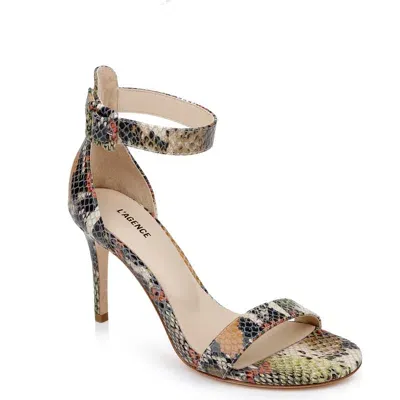 L Agence L'agence Gisele Vi Ankle Strap Sandal In Burnt Umber Snake