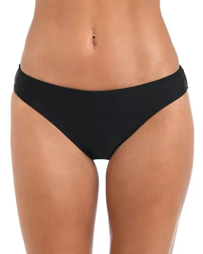 L Agence L'agence Nicole Shine Classic Bikini Bottom In Black