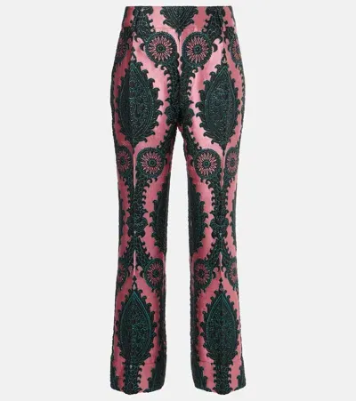 La Doublej Schmale Hose Hendrix Aus Jacquard In Pink