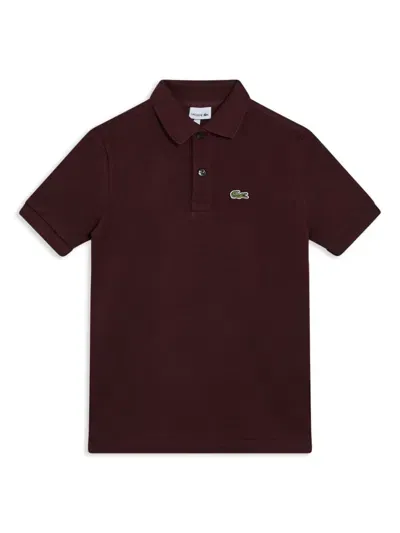 Lacoste Kids' Logo Polo Shirt In Red