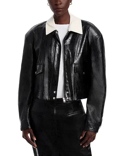 Lamarque Faux Leather Jacket In Black