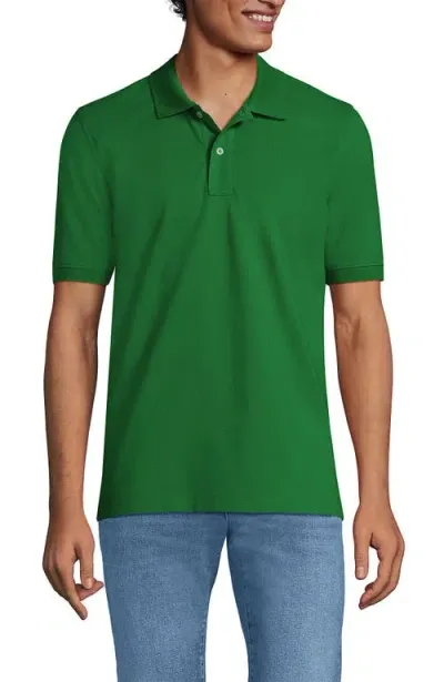 Lands' End Short Sleeve Comfort-first Mesh Polo Shirt In Court Green