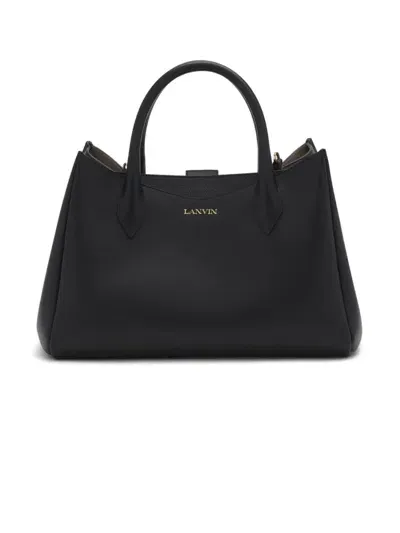 Lanvin Black Calf Leather Tote Bag