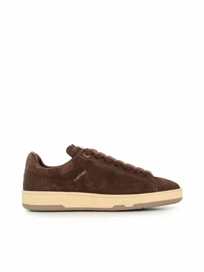 Lanvin Sneaker Curb Lite In Marrone/bordeaux