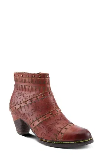 L'artiste By Spring Step Niobe Cap Toe Bootie In Rust Multi