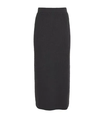 Lauren Manoogian Merino Wool-alpaca-blend Midi Skirt In Black