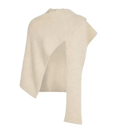 Lauren Manoogian Wool-alpaca Shawl In Ivory