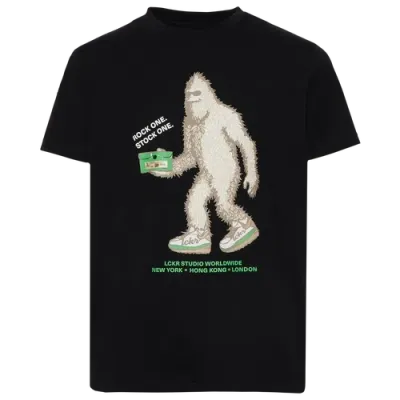 Lckr Boys   Sasquatch Graphic T-shirt In Black