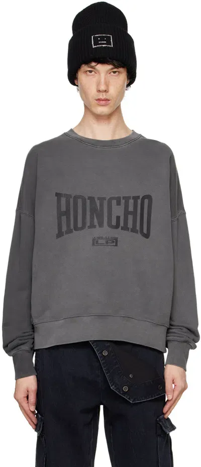 Le Pere Gray 'honcho' Sweatshirt In Paloma Grey