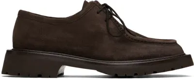 Legres Suede Derby Shoes In Brown