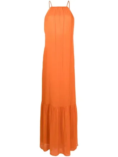 Lethicia Bronstein Orion Open-back Maxi Dress In Orange