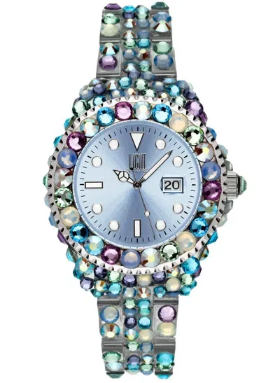 Light Time Mod. Mediterraneo - Full Strass / Light Blue In Multi