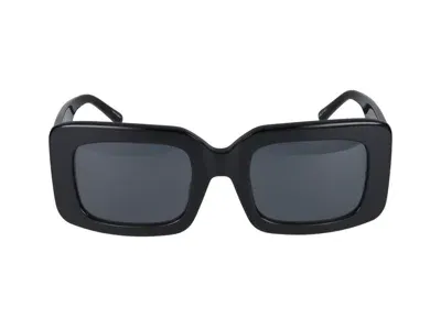 Linda Farrow Square Frame Sunglasses In Black