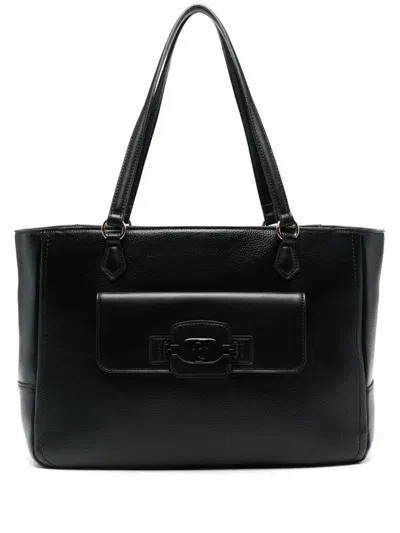 Liu •jo Logo-plaque Tote Bag In Black