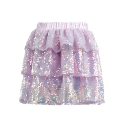 Lola + The Boys Kids'  Iridescent Shimmer Sequin Skirt In Lavender