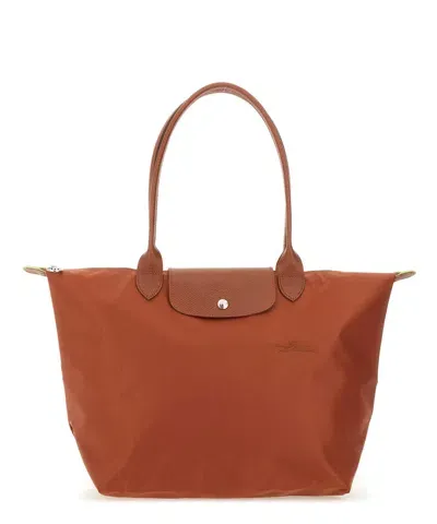 Longchamp Le Pliage Large Shoulder Bag In Brown