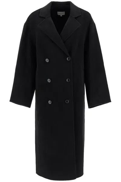 Loulou Studio Long Wool And Cashmere Coat 'borne In Black