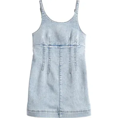 Love, Fire Kids' Summer Denim Dress In Light Wash