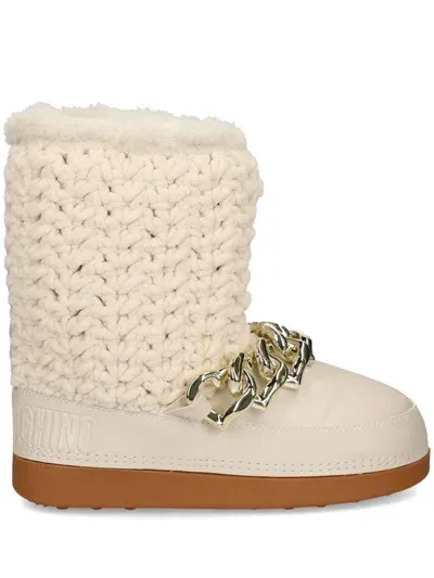 Love Moschino Chunky Boots In White