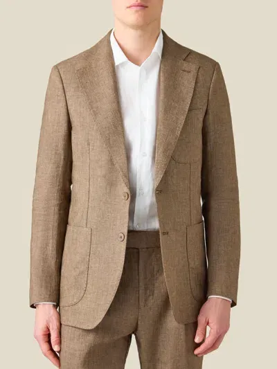 Luca Faloni Blazer In Hazelnut Brown