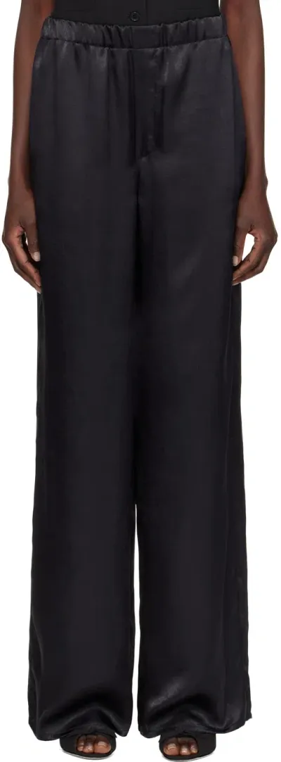 Ludovic De Saint Sernin Black Elasticized Waistband Trousers In Black Vanille