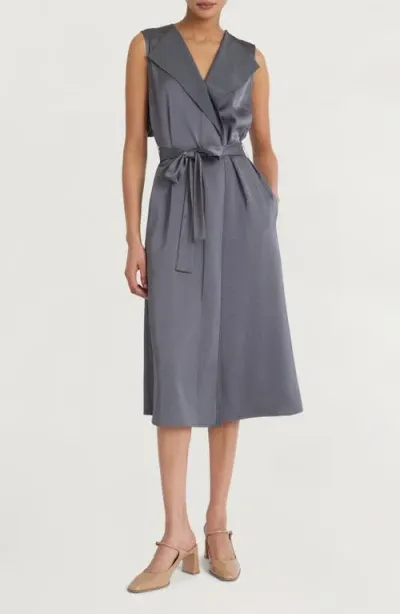 Luxely Sleeveless Midi Shirtdress In Eiffel Tower