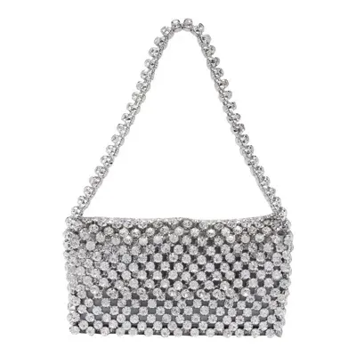 Mach & Mach Small Crystal-embellished Shoulder Bag In Plata