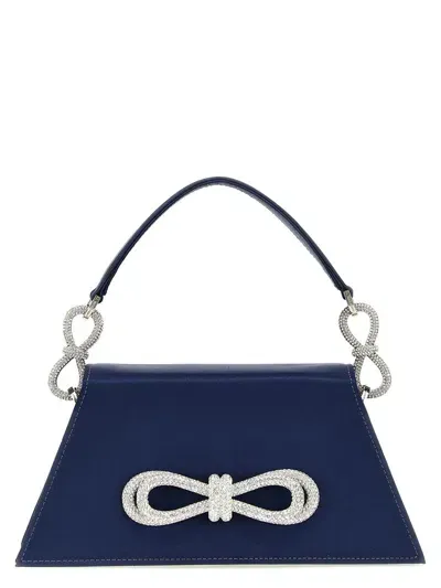 Mach & Mach 'double Bow' Handbag In Blue