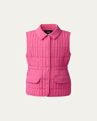 Mackage Unisex Naya Light Down Quilted Vest - Big Kid In Bright Pink