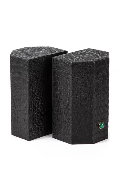 Madame Malachite Out Of Africa Bibliotheque Bookends In Black