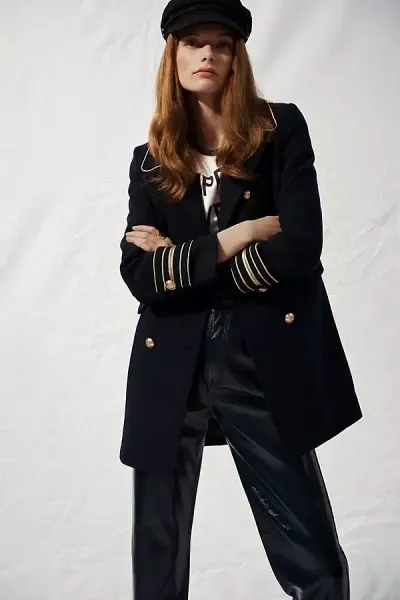 Maeve Military Peacoat In Blue