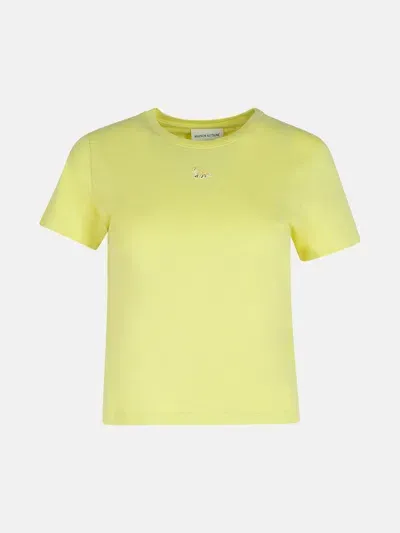 Maison Kitsuné Yellow Cotton T-shirt