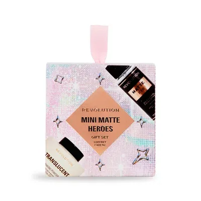 Makeup Revolution Mini Matte Heroes Gift Set In White