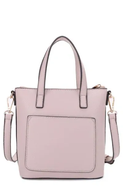 Mali + Lili Mia Mini Vegan Leather Tote In Taupe