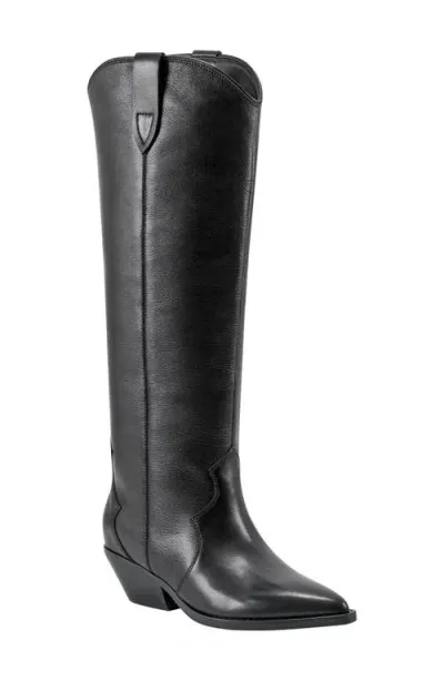 Marc Fisher Ltd Ander Knee High Boot In Black Leather