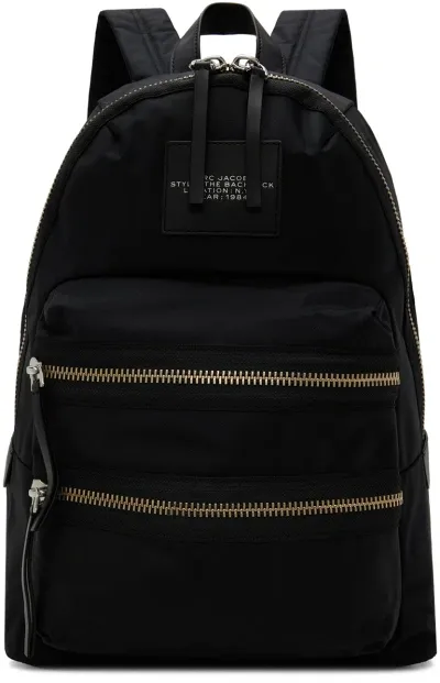 Marc Jacobs ブラック ラージ The Biker Nylon バックパック In 001 Black