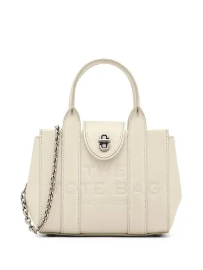 Marc Jacobs The Turnlock Crossbody Tote Bag In White