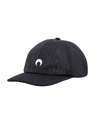 Marine Serre Crescent Moon Embroidered Baseball Cap In Black