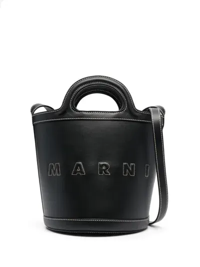 Marni Tropicalia Shoulder Bag In Black