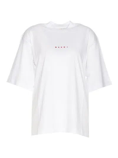 Marni Logo T-shirt In White