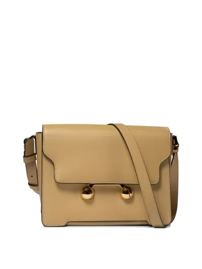 Marni Medium Trunkaroo Shoulder Bags Beige