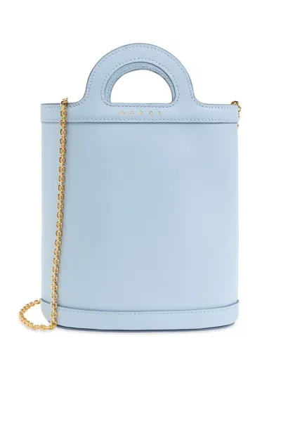 Marni Tropicalia Nano Bucket Bag In Blue