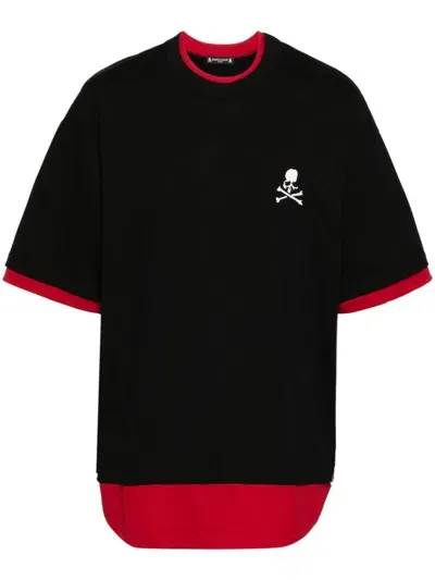 Mastermind Japan Layered Skull-print T-shirt In Black