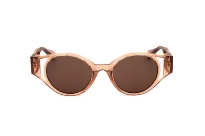 Max & Co Max&co. Round Rrame Sunglasses In Brown