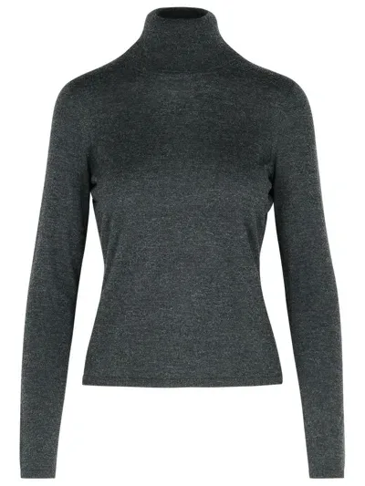 Max Mara Adda Dark Grey Cashmere Turtleneck Sweater In Gray