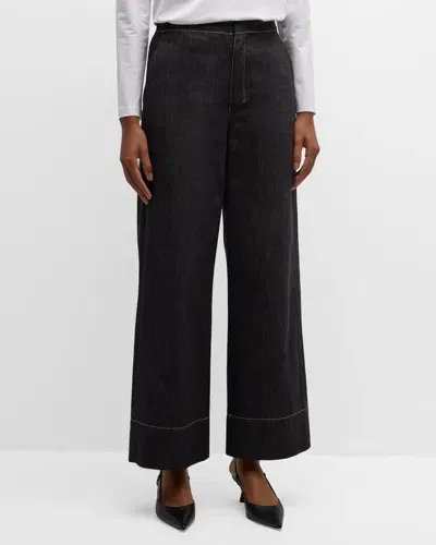 Max Mara Omelia Mid-rise Straight-leg Jeans In Black