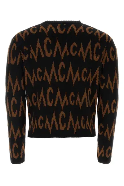 Mcm Embroidered Cashmere Blend Cardigan In Black